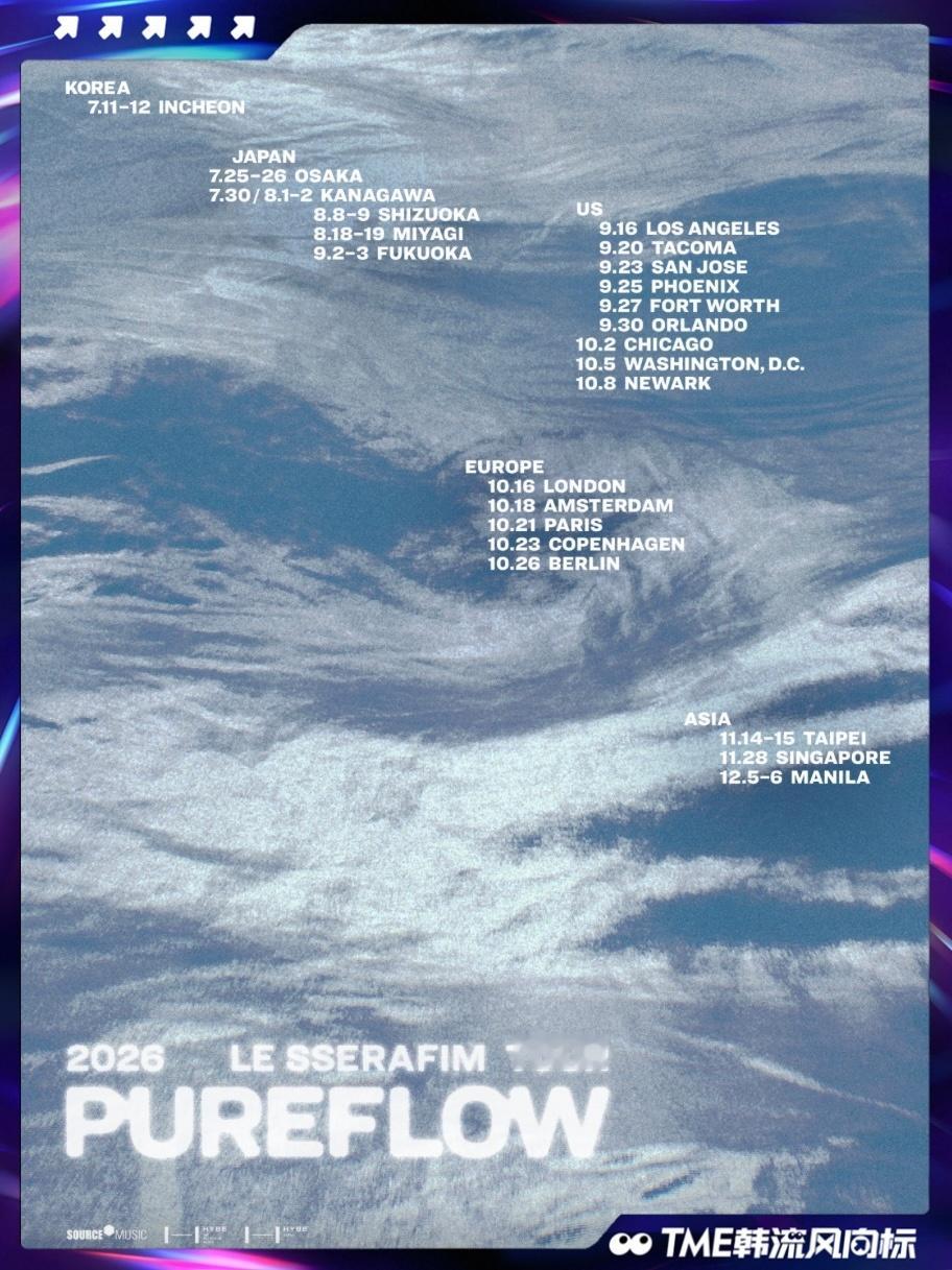 LESSERAFIM  2026LE SSERAFIM TOUR ‘PUREFL