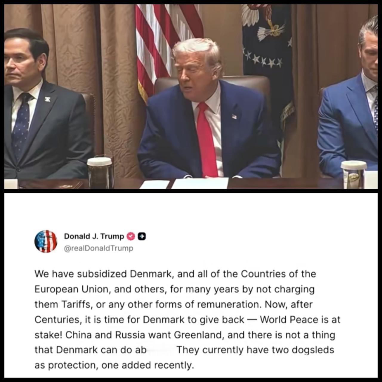 欧美开掐，欧洲派了30来号联军去格陵兰搞军演，被拒绝派兵的意大利嘲讽去旅行。但愤