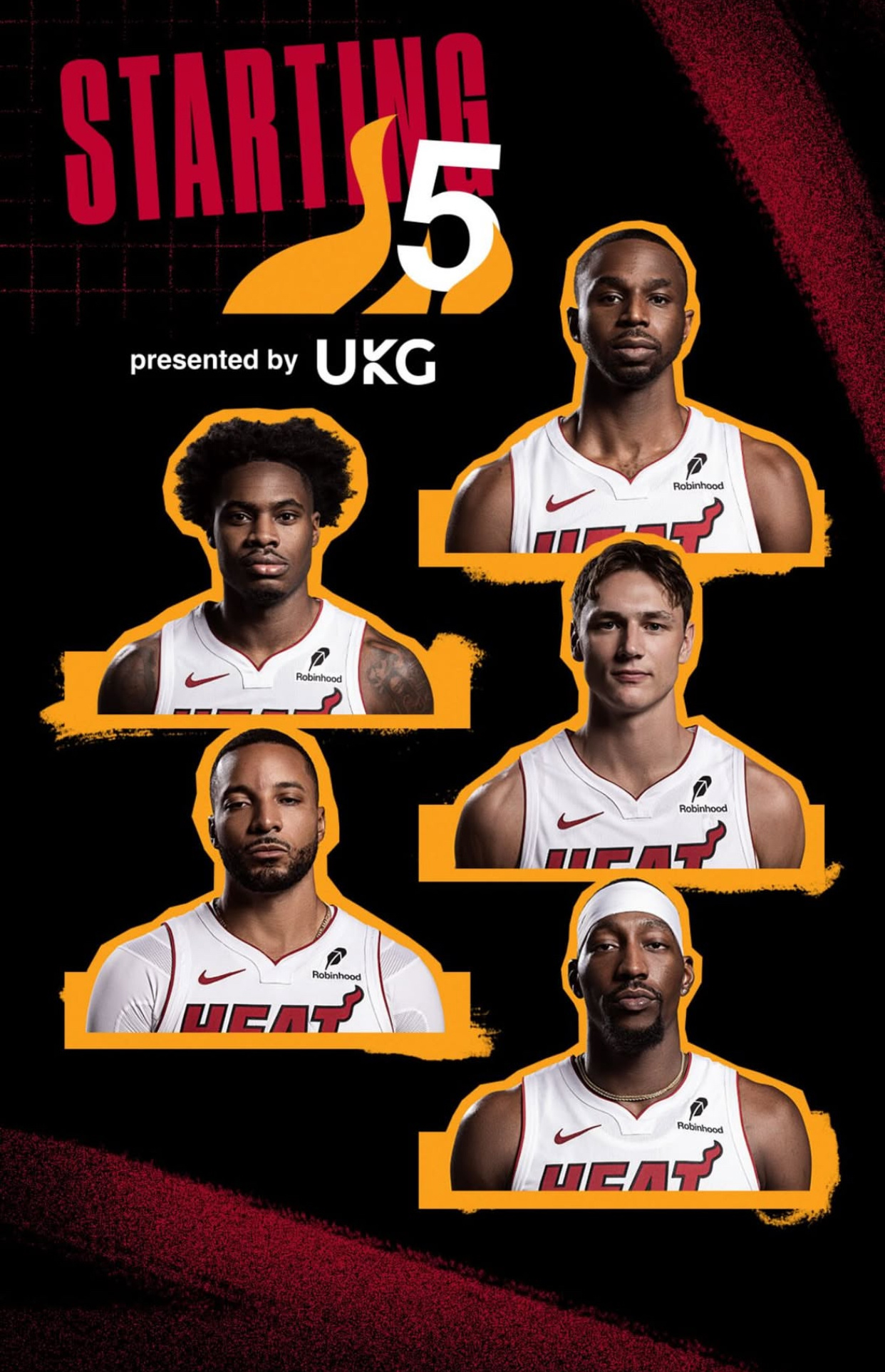 双方先发勇士：巴特勒代替追梦打先发4号位，其余位置和上场保持不变热火：德维恩米切