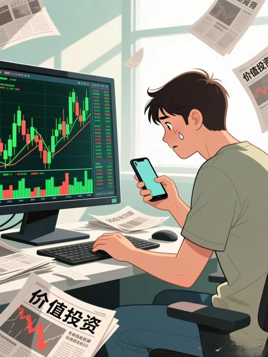 股市里散户的辛酸与无奈：

股海浮沉，千绿浪卷，万散飘摇。
望荧屏内外，仓惶割肉