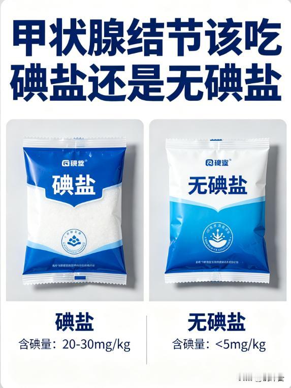 甲状腺结节吃碘盐还是无碘盐✅别再盲目忌口了
很多查出甲状腺结节的人，第一件事就是