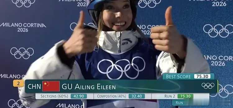 02月07日米兰冬奥会自由式滑雪女子坡面障碍技巧预赛，在第一跳出现失误的情况下，