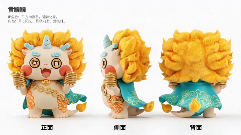 设计黄貔貔的世界来了好可爱，出产品，你会买否设计文创玩偶