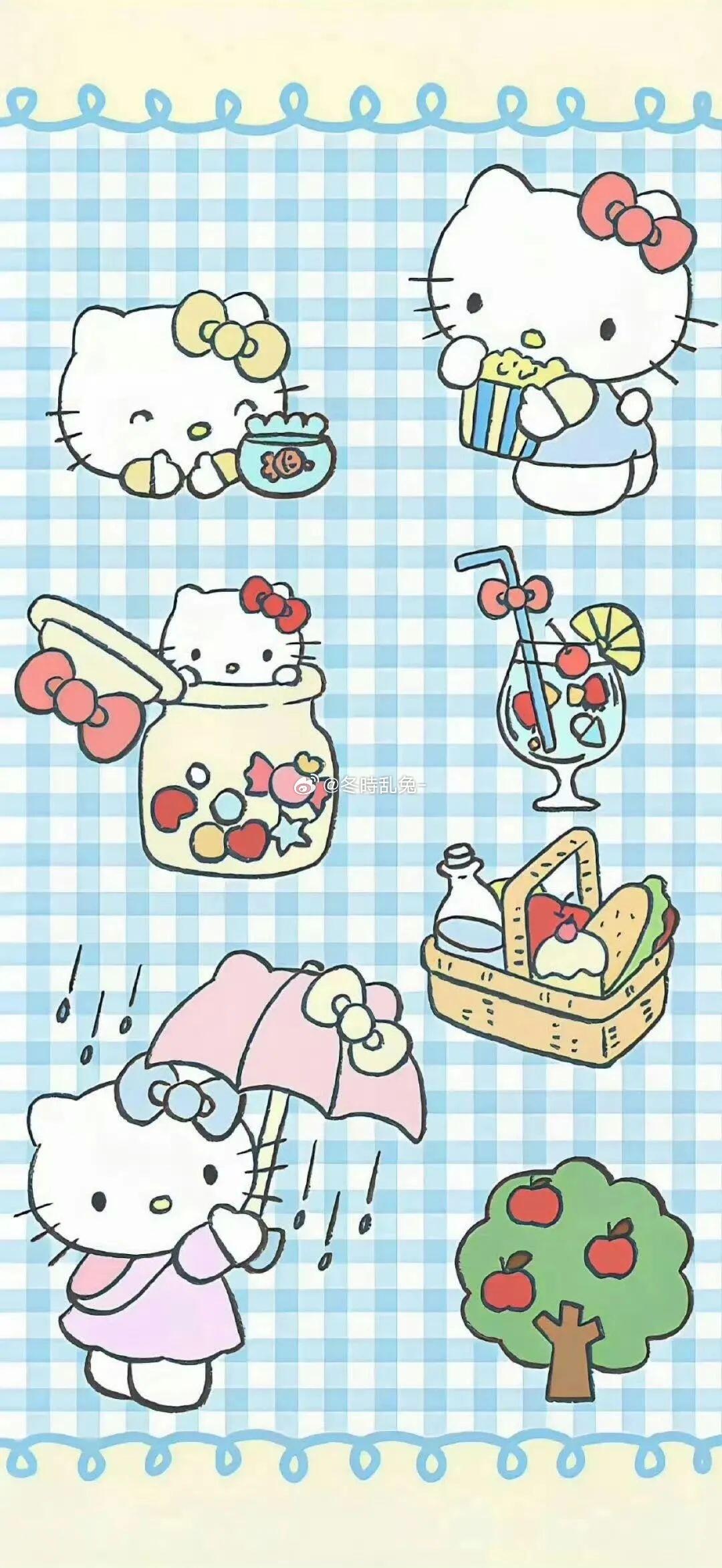 𝙬𝙖𝙡𝙡𝙥𝙖𝙥𝙚𝙧｜薄荷黑巧HelloKitty壁纸分享 
