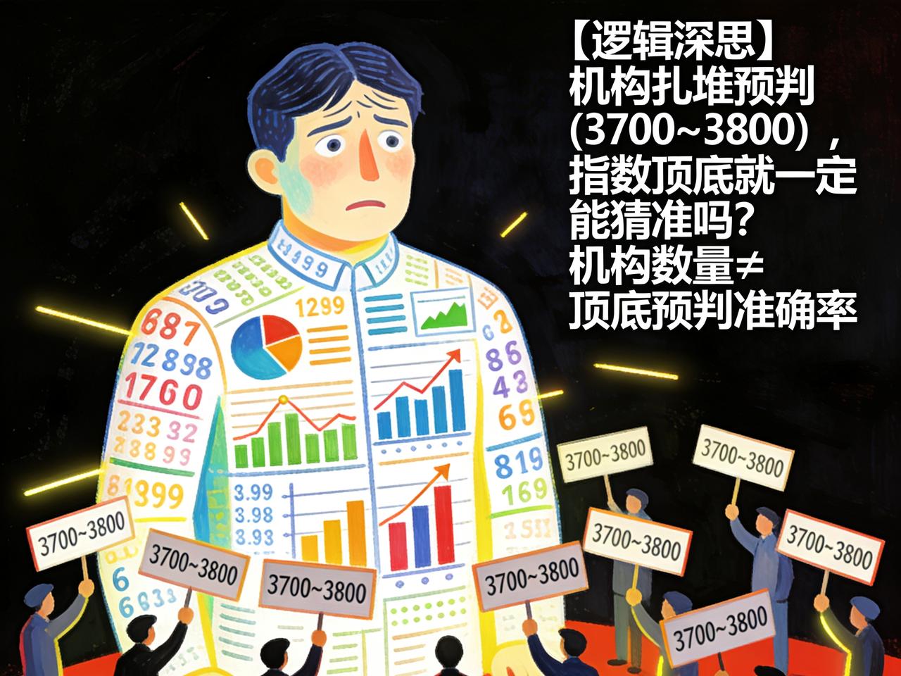 【逻辑深思】机构扎堆预判 （3700~3800），指数顶底就一定能猜准吗？机构数