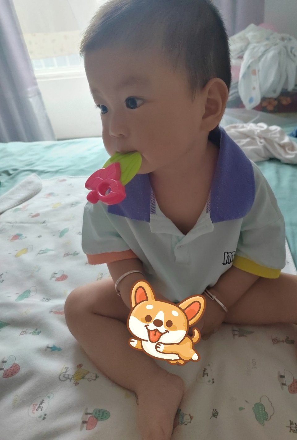 又是一拖二的一天中午不想做饭派小孩哥去门口买饭给他💰的时候婴是攥着不撒手啊哈哈