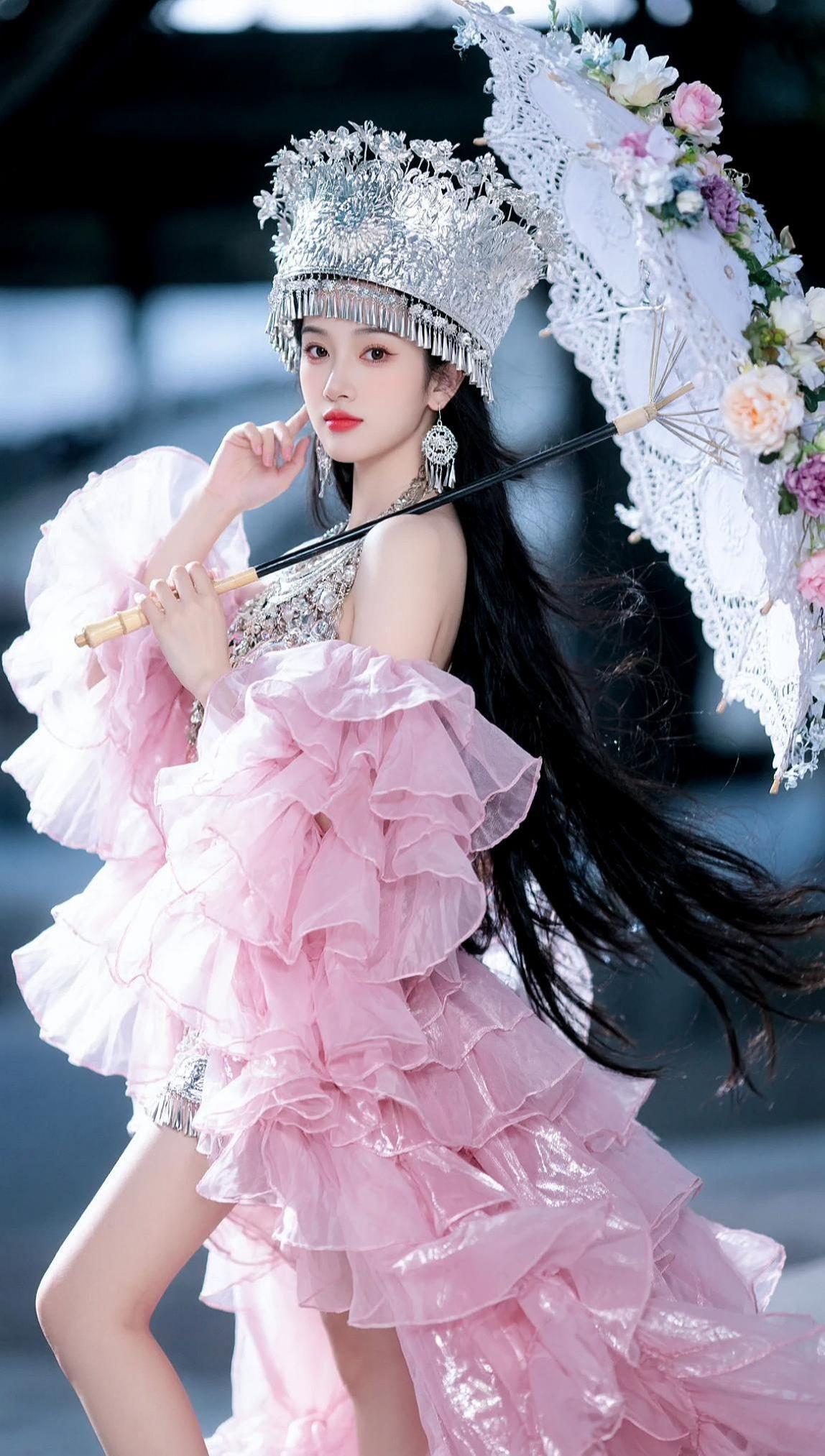 AI粉樱国风写真  抖音ai创作