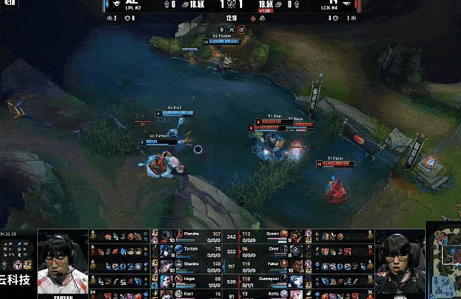 Flandre依旧团队传送来到正面，AL一波团战完成1换3 AL对战T1英雄联盟