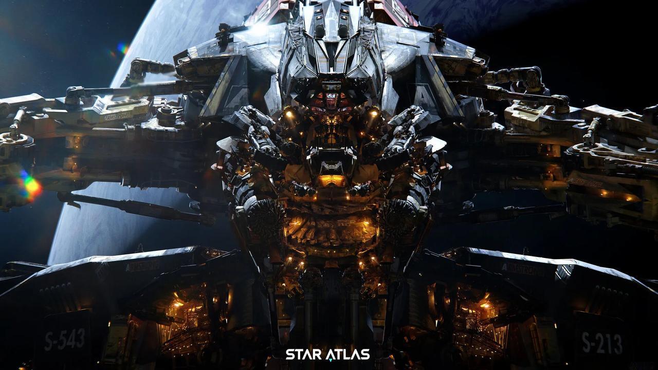 《Star Atlas》科幻场景，来自德国艺术家Sören Meding的作品