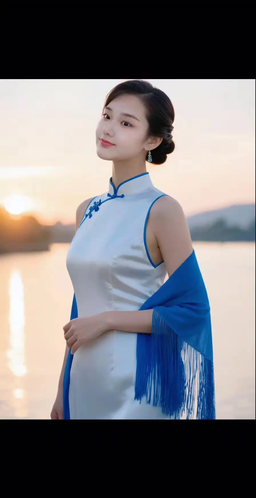 AI夕阳旗袍写真