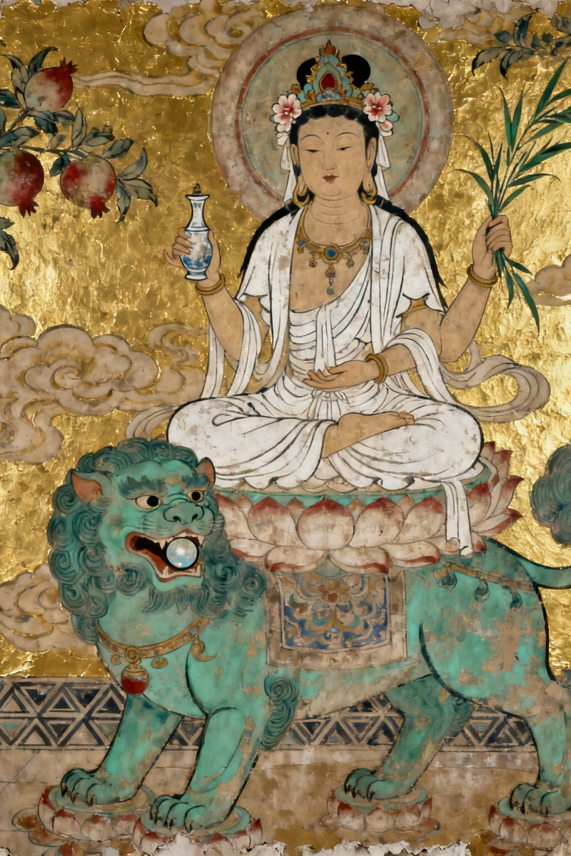 仰仗文殊菩萨智慧加持，化解生活烦恼纠葛。愿跳出执念漩涡，以慧眼看透本质，心境豁达