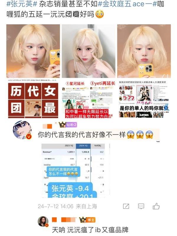 回顾去年金玟庭粉丝还在嘲张元英杂志销量，如今风水轮流转张元英成kpop女豆销量第