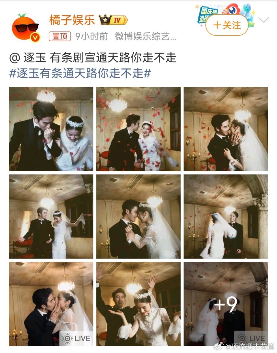 逐玉有条通天路你走不走没看懂这个热搜的梗，这照片里面穿婚纱的女性好像瞿颖是怎么回