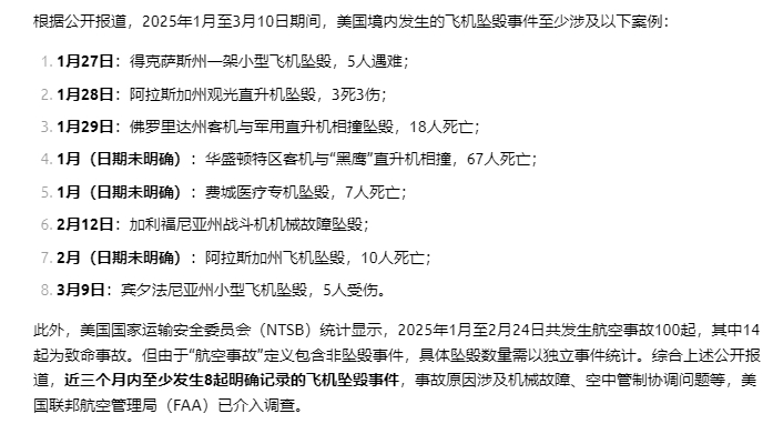 美国一飞机坠毁停车场多车起火 2个月不到的时间已经有8起飞机坠毁事故了。。怎么这