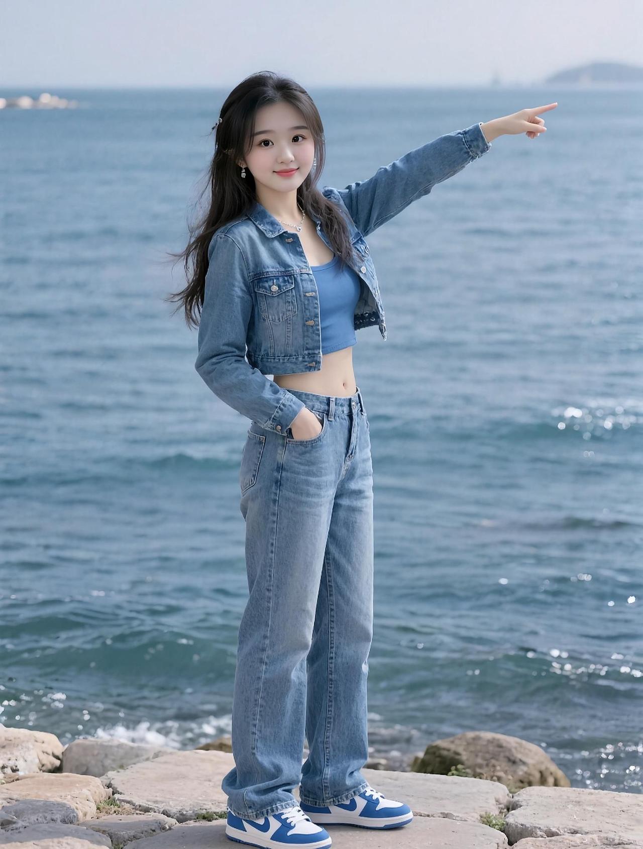 未来不是梦 海边美女 最酷女生