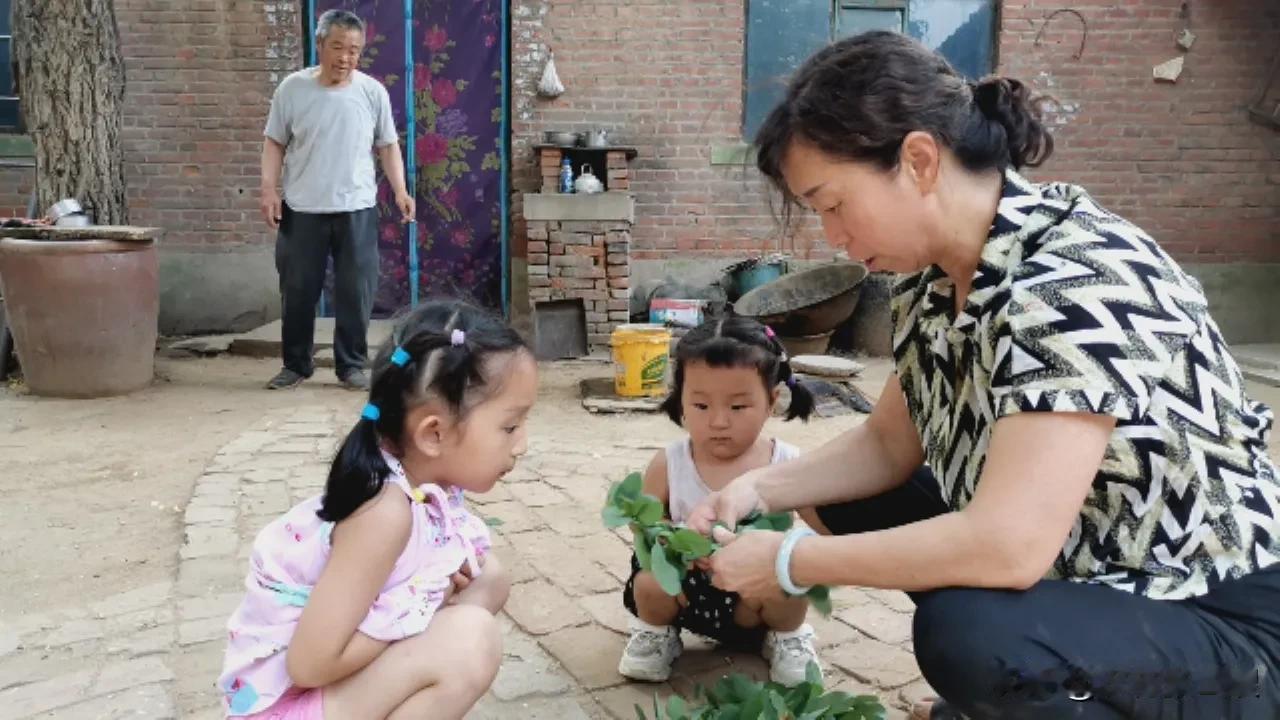 70年代的我小时候就经常玩这个，时隔这么多年，小孙女也爱上了玩这个，洋槐树叶做的