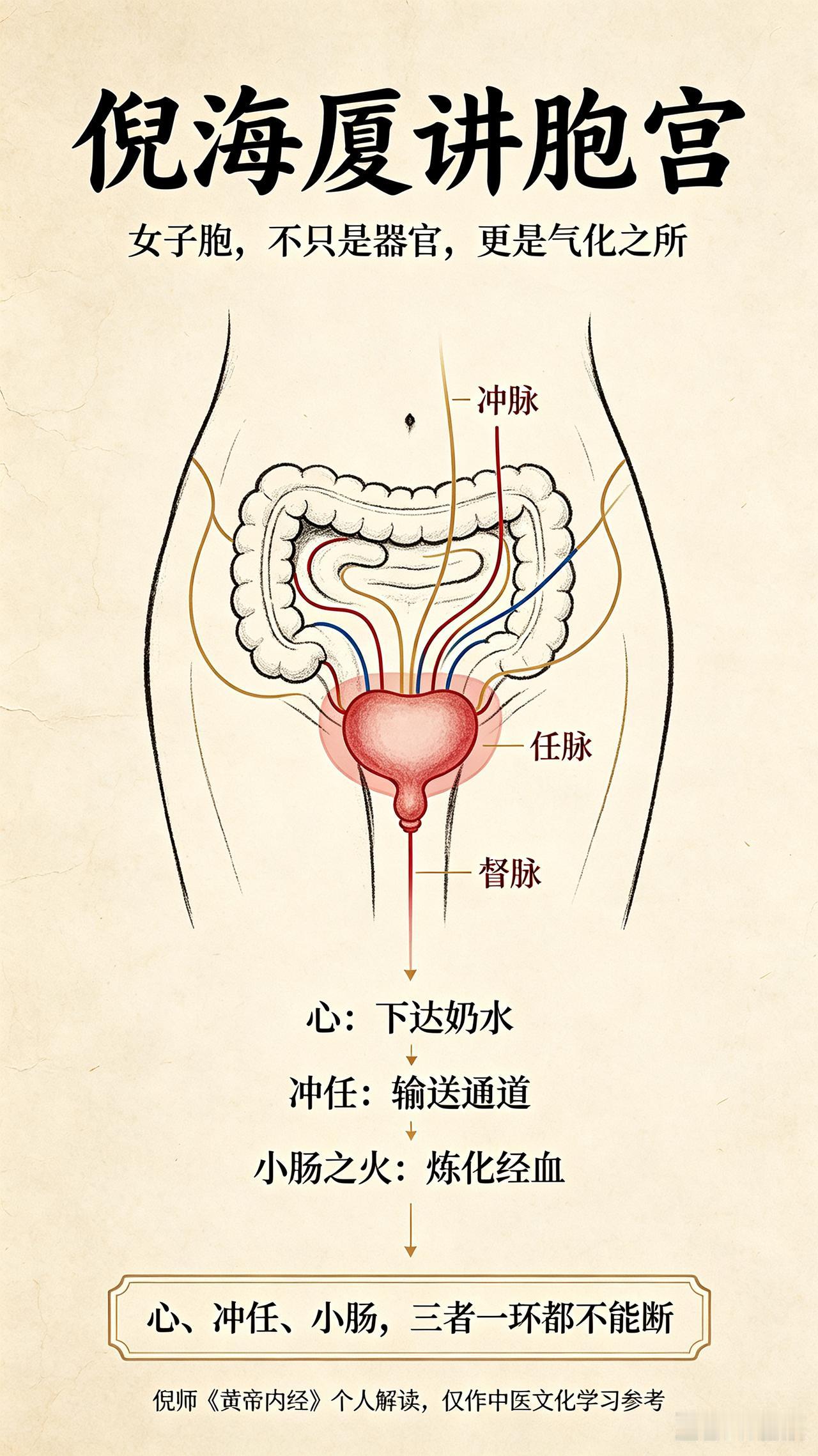 倪海厦深度解读《黄帝内经》女子胞宫完整体系🔥
 
很多女人一辈子不懂：
子宫不