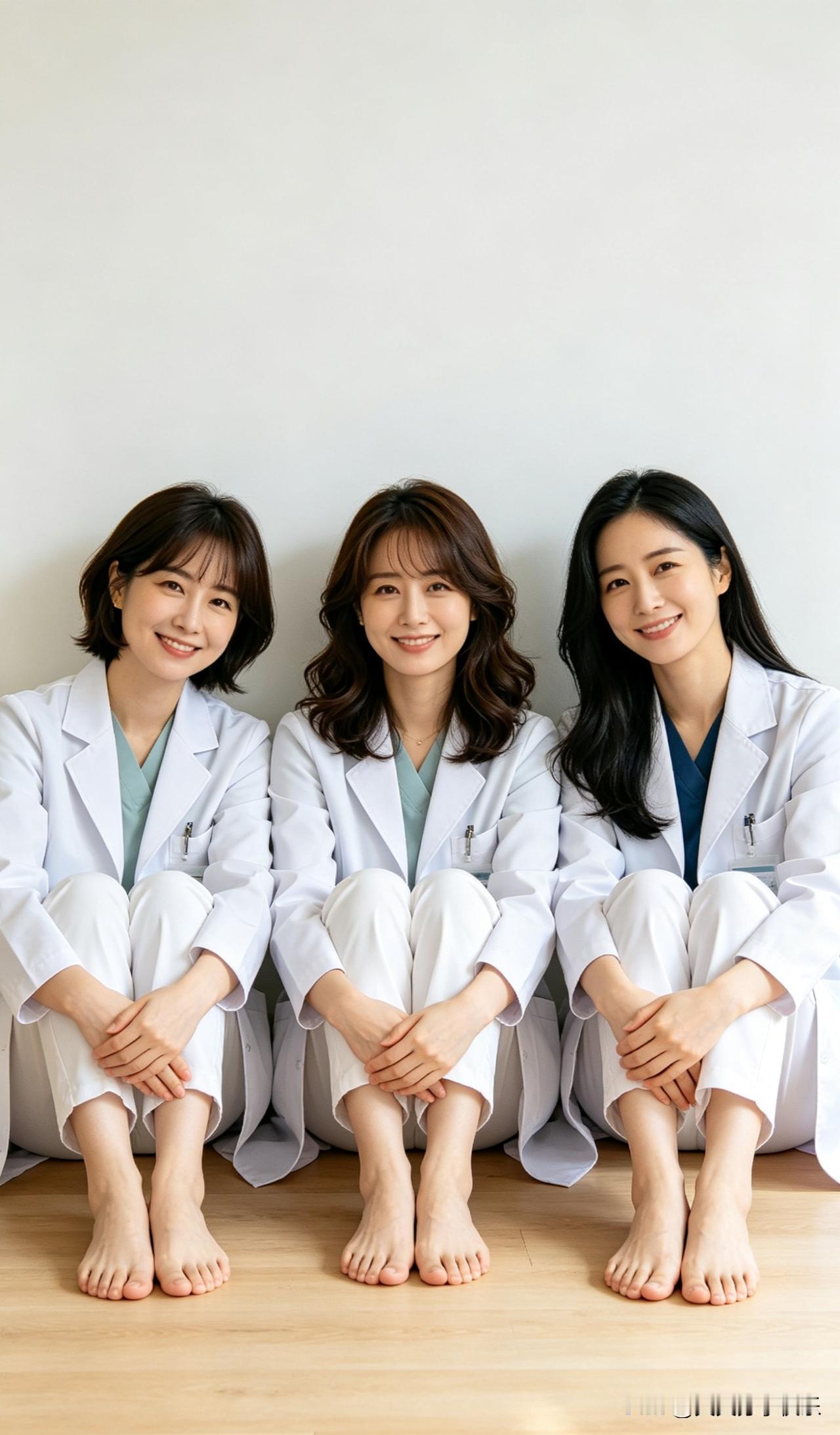 ai宝妈是女医生，三位ai宝妈太可爱。ai宝妈 宝妈 辣妈 ai辣妈 美女 高清