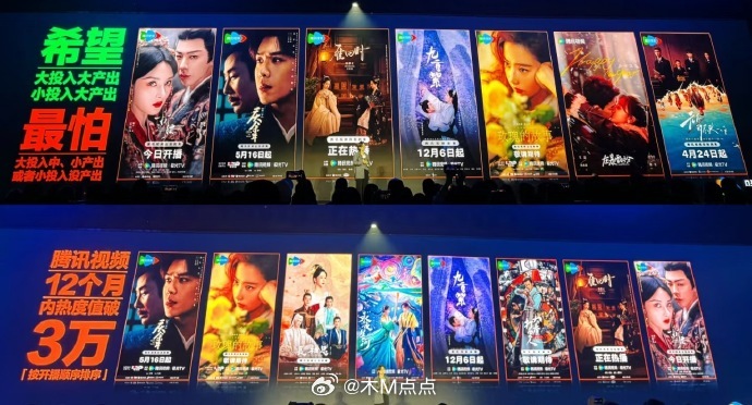 过去一段时间，腾讯点名夸奖给平台赚了钱的。《折腰》（宋祖儿、刘宇宁）。《庆余年》