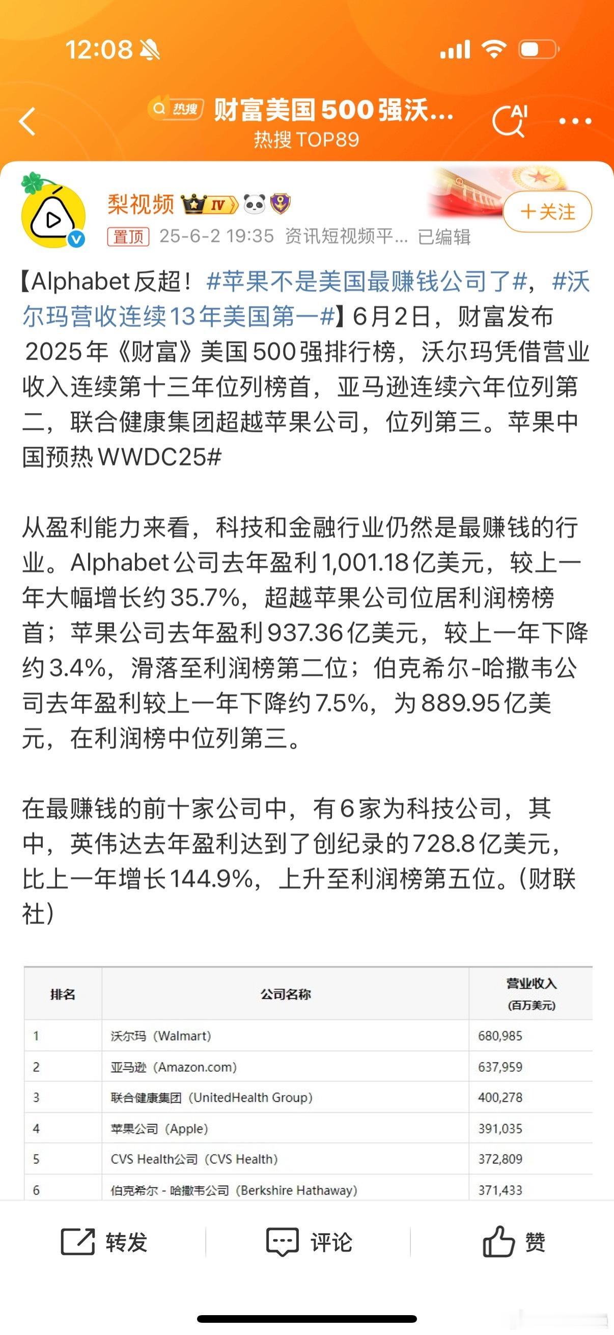 苹果不是美国最赚钱公司了 有一说一我已经想换小米了[挖鼻] ​​​