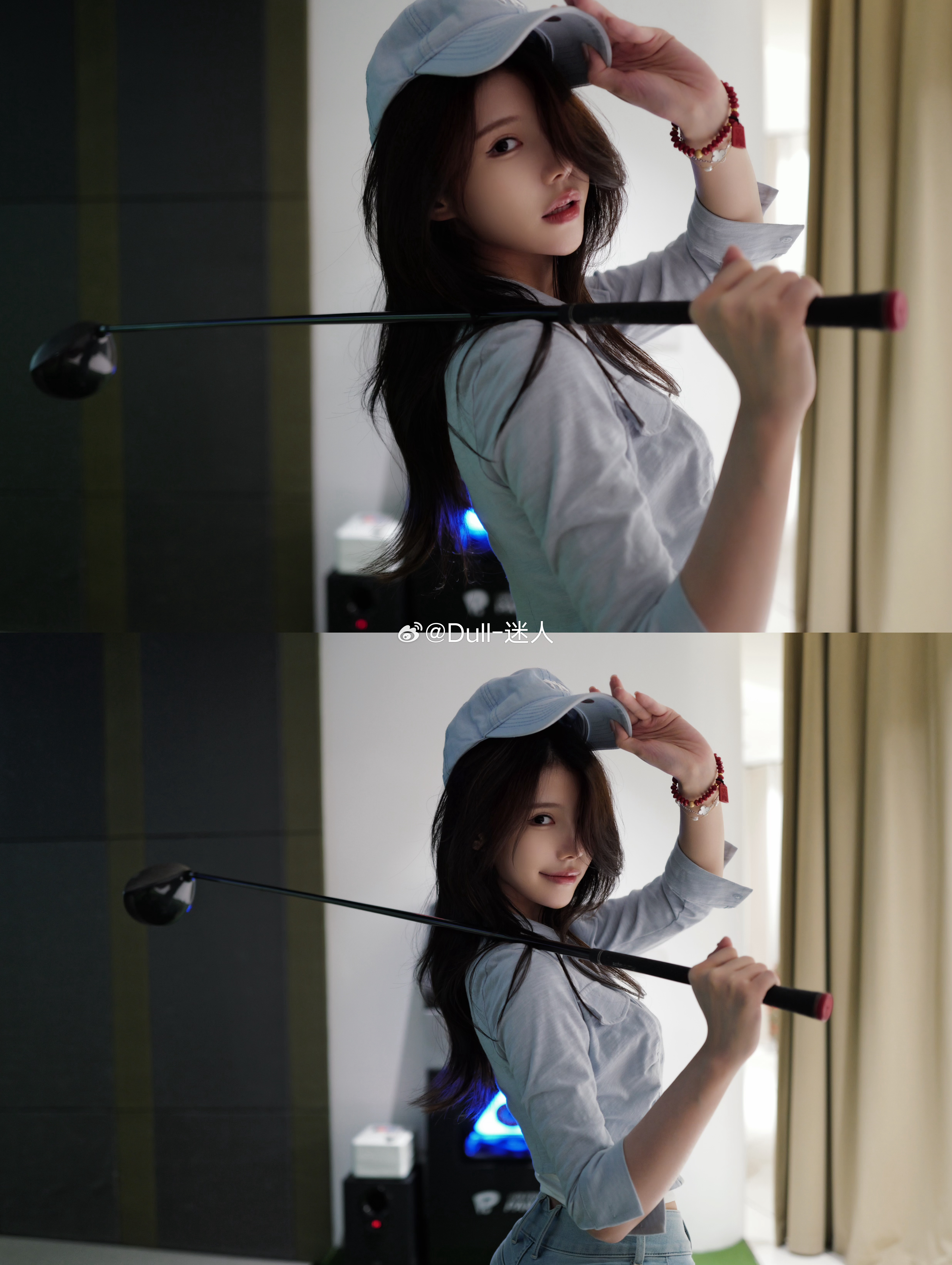 姨妈第一天，穿牛仔裤打高尔夫，没谁了 