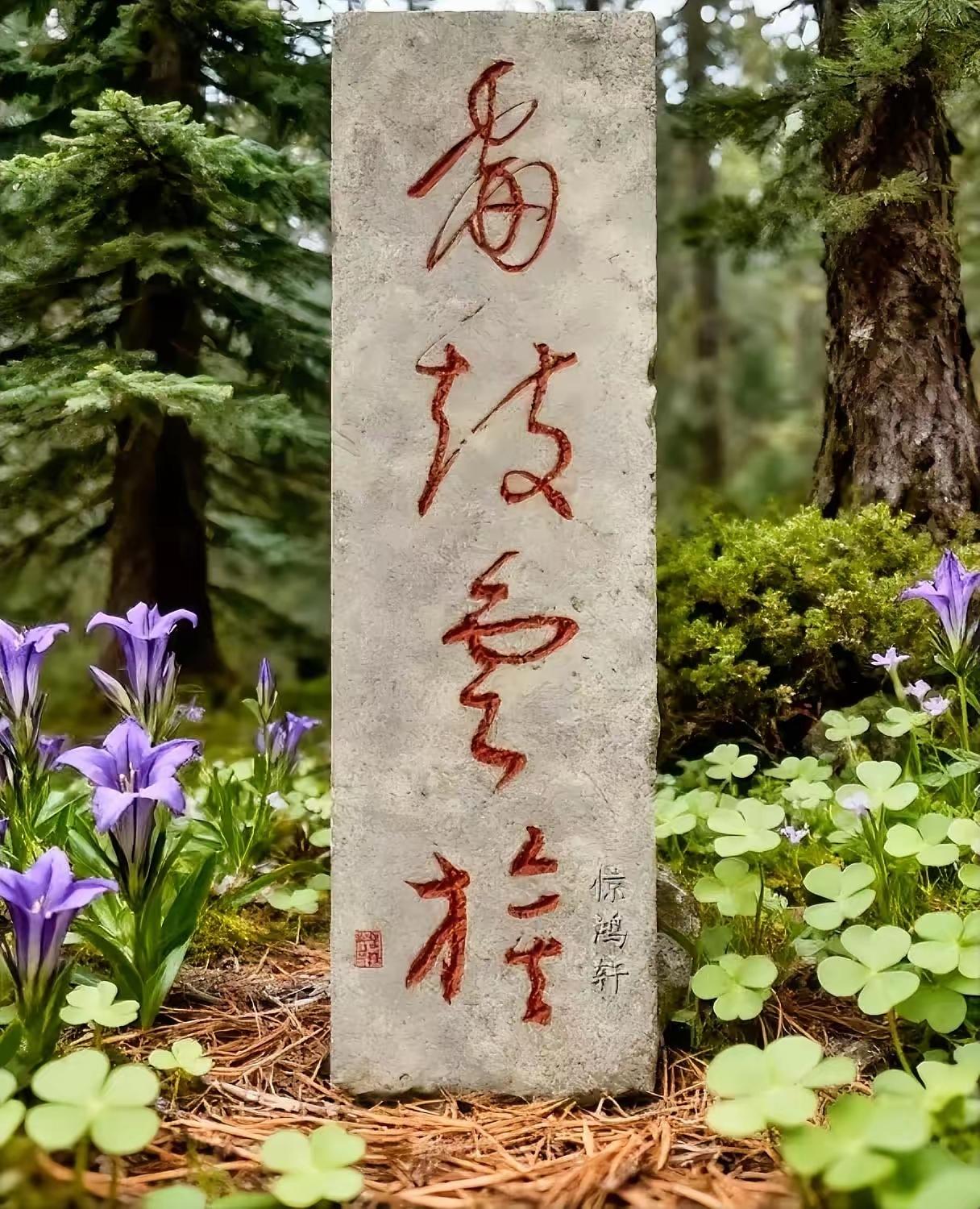 这四个大字认出来的确有难度，我敢肯定看过有的至少有百分之九十以上的人不认识，能一