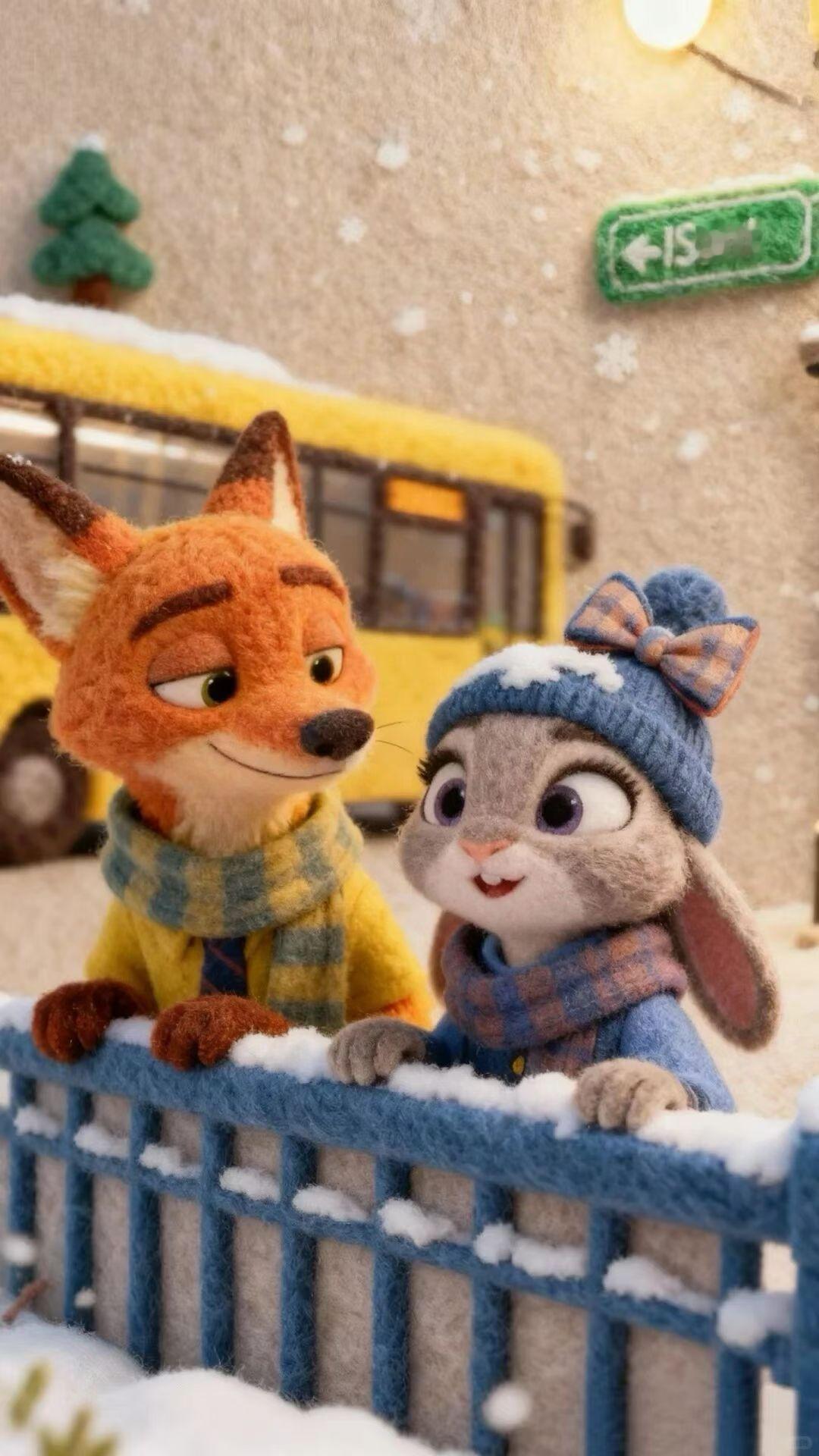 疯狂动物城2 朋友们看了么？分享2套壁纸喜欢自取，没有水印前九张是毛绒绒的～后九