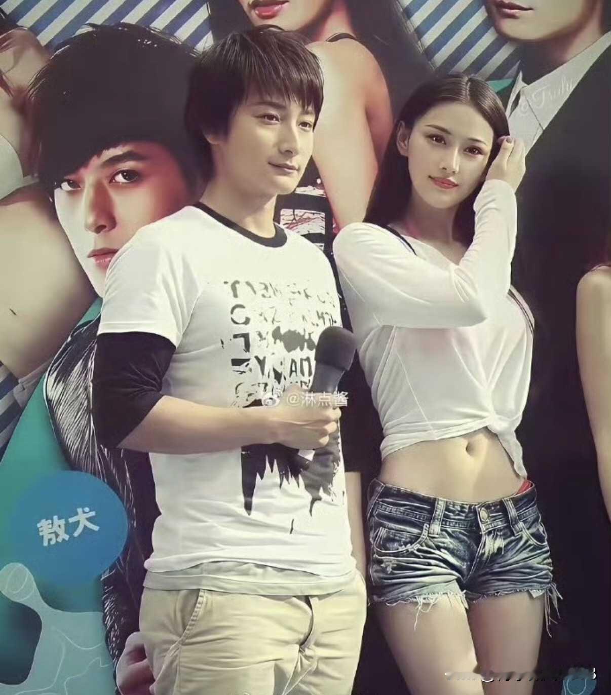 10多年前帅哥和美女的合影真是养眼，男的是方力申，出演过《好心好报》、《十分爱》