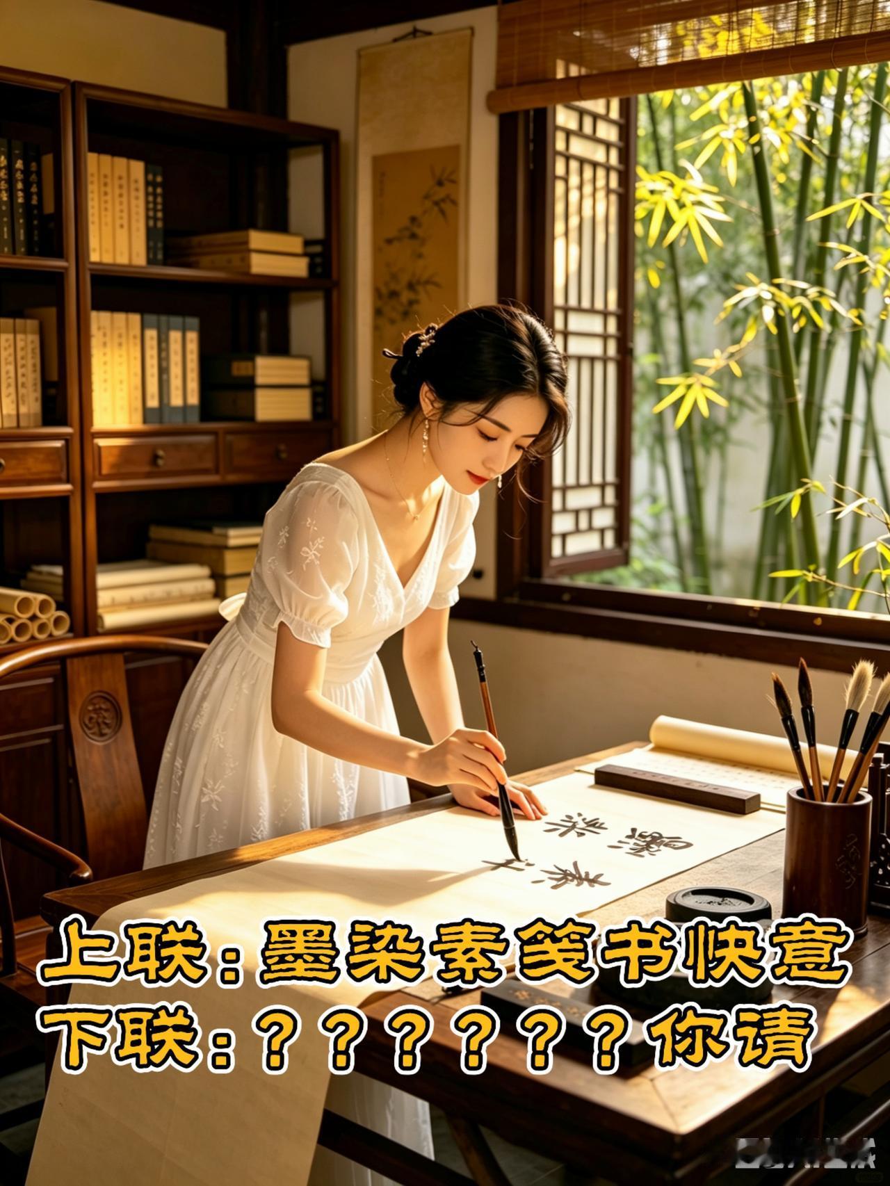 闲来无事翻看旧时的笔记，忽然想到一句上联，顿时来了兴致。本想一气呵成对出下联，奈