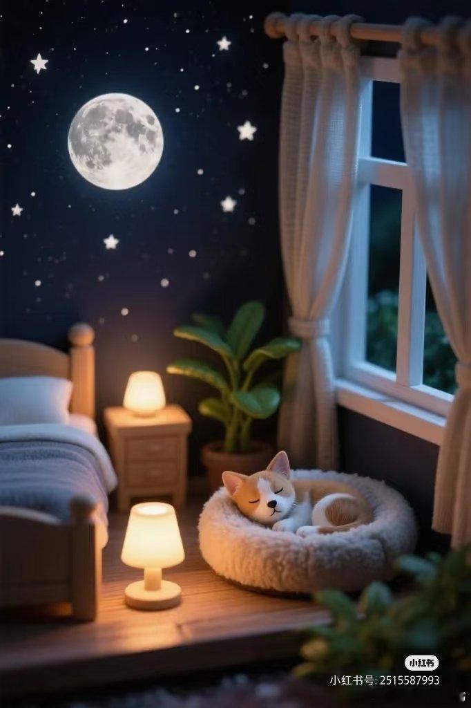 晚安[超话]晚安 夜幕低垂，万籁俱寂轻风拂过窗帘，带来一丝丝凉意🍃闭上眼让心灵