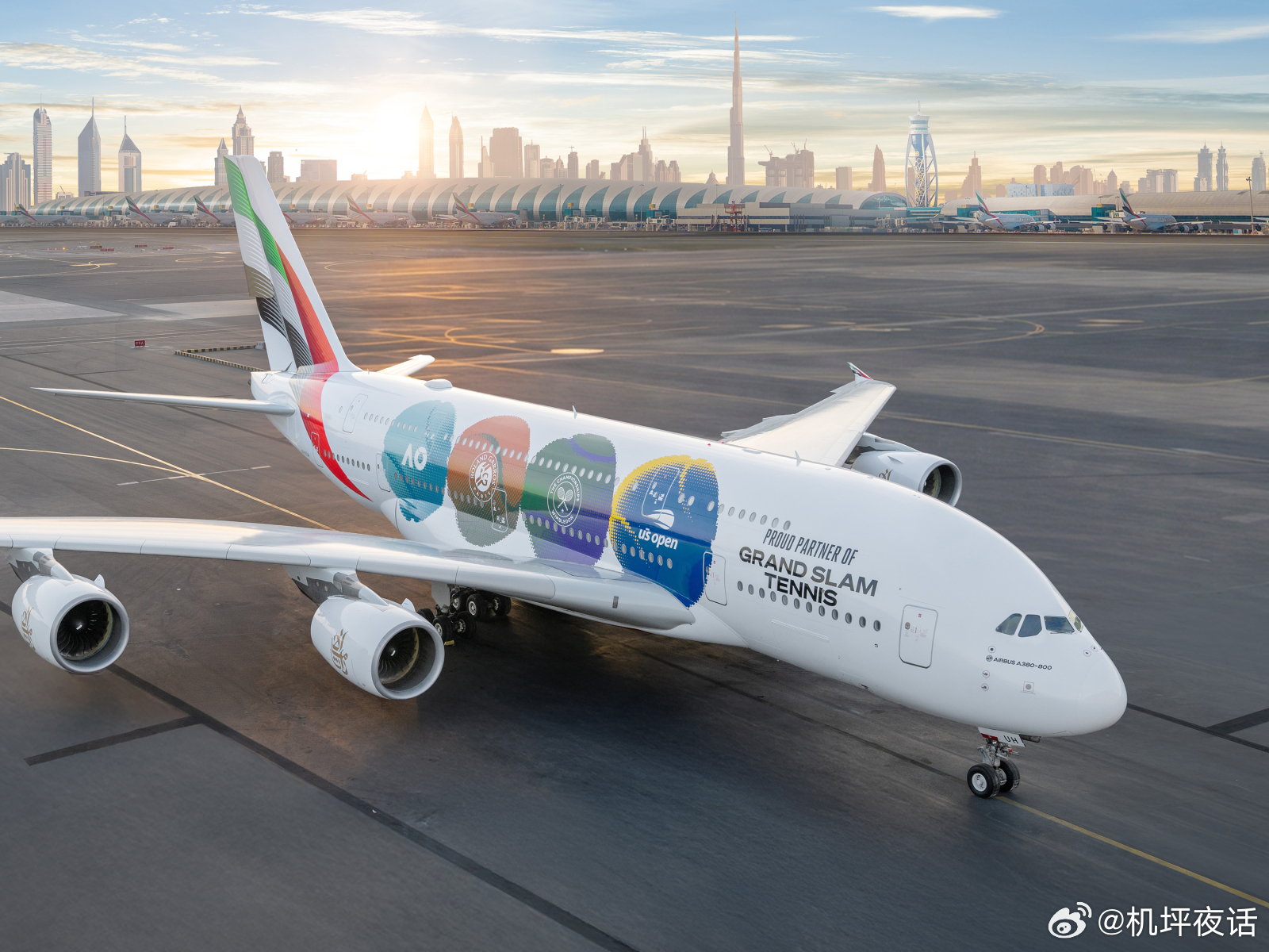 阿联酋航空推出四大满贯彩绘客机阿联酋航空作为公认的壕，与网球四大满贯赛事都签署了