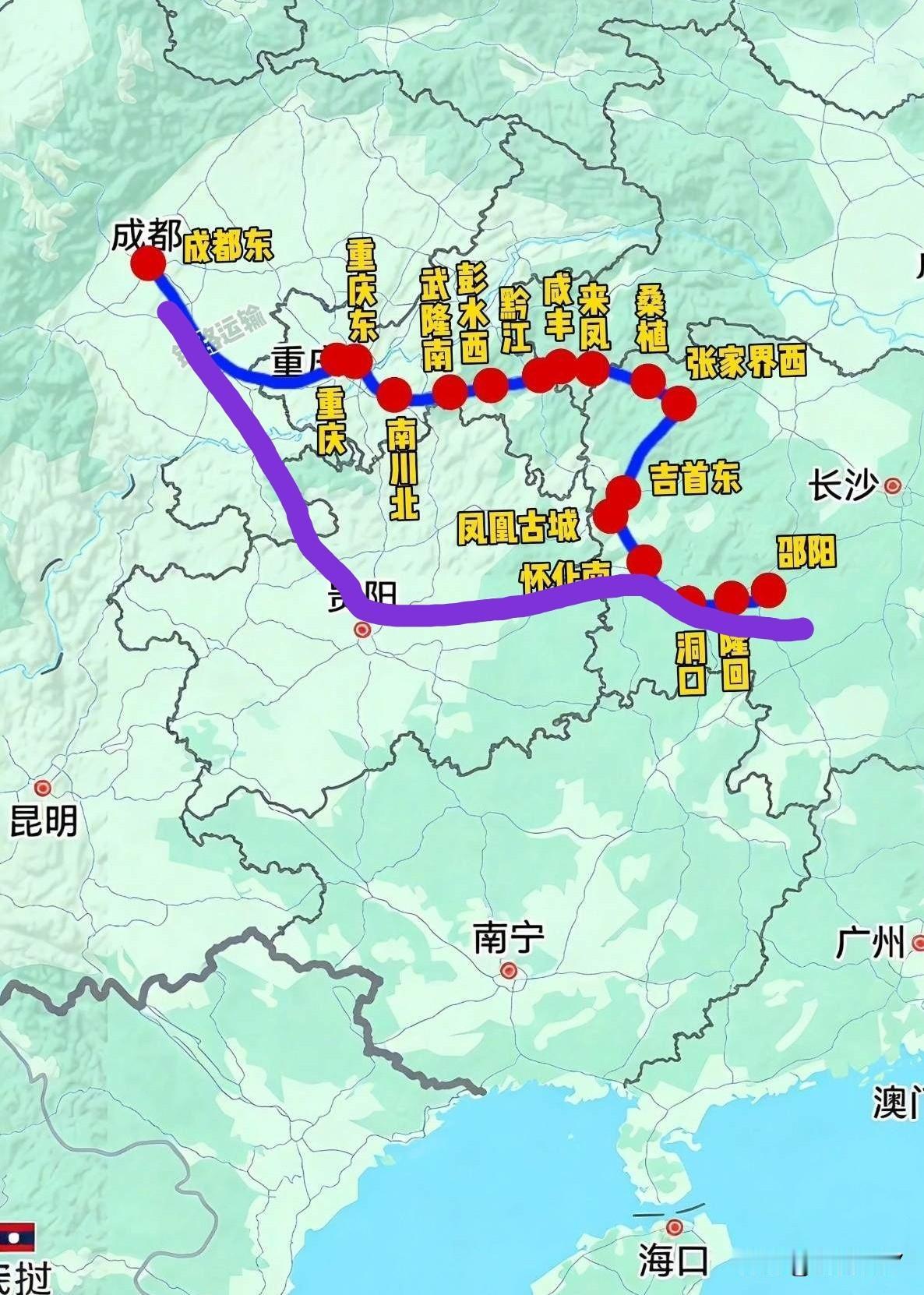 一季度调图将直接把邵阳与成都联通了，G2418次高铁的终点站从重庆延伸到了成都，
