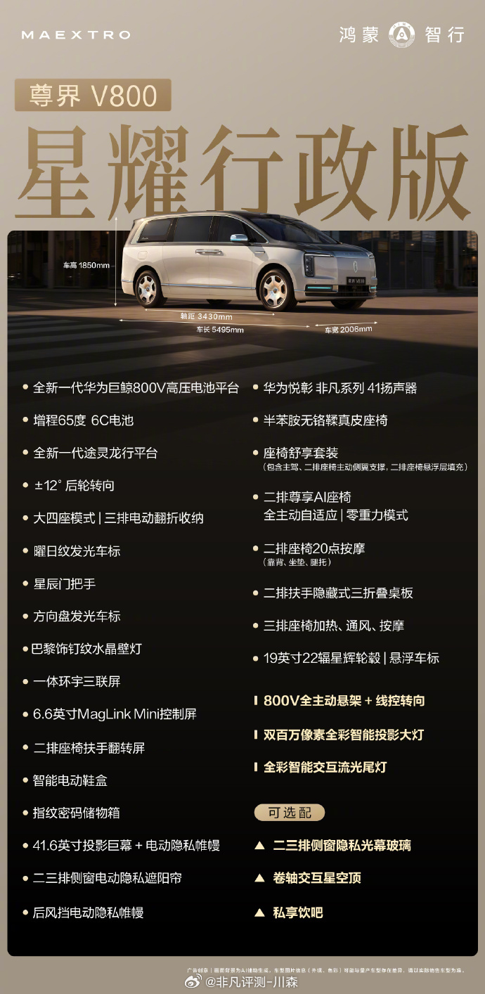 先睹为快尊界V800尊界V680开放选配，多款配置详情一览 