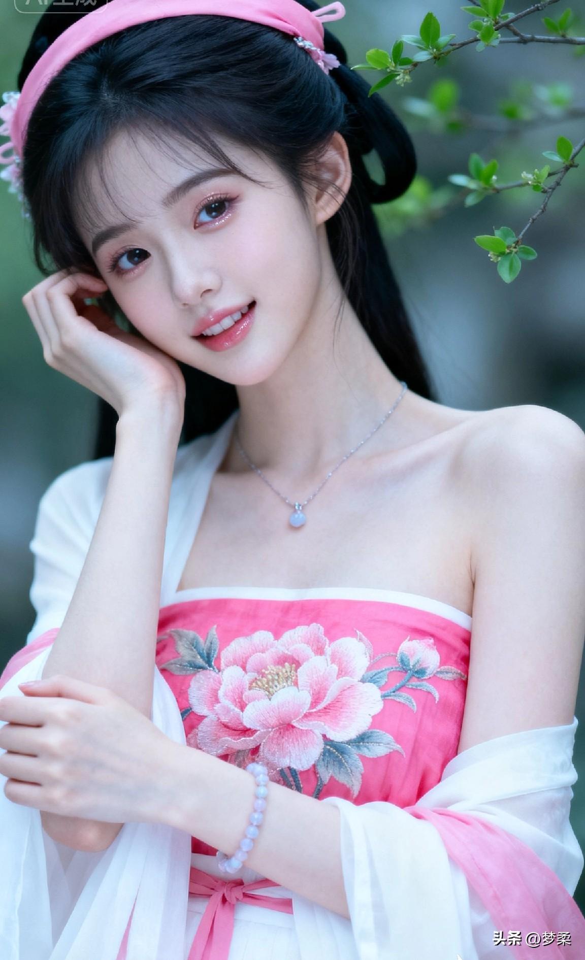 古装甜美少女国风唯美少女 梦幻古装少女 女古装美女