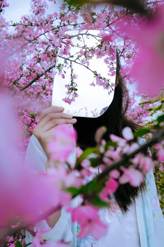 “人面桃花相映红”，这句诗勾勒出一幅绝美画面，佳人的脸庞与娇艳桃花相互映衬，美得