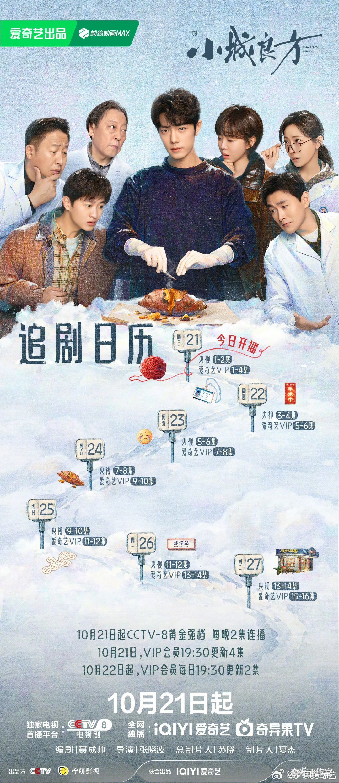 小城良方追剧日历开播第一天就陷进去了！小西门医院有笑有泪，刘铮亮、艾辰、陈俊南、