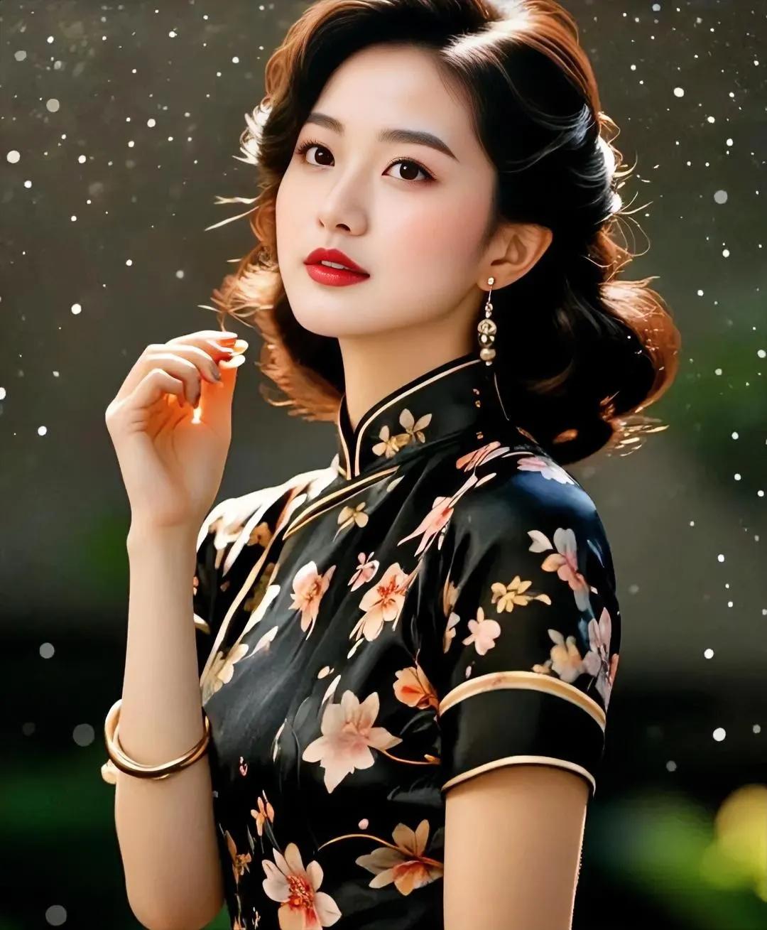 青丝红妆映玉颜，风华绝代展翩跹。#佳人丽质风采显# #美丽玲珑更有致# #情丝万