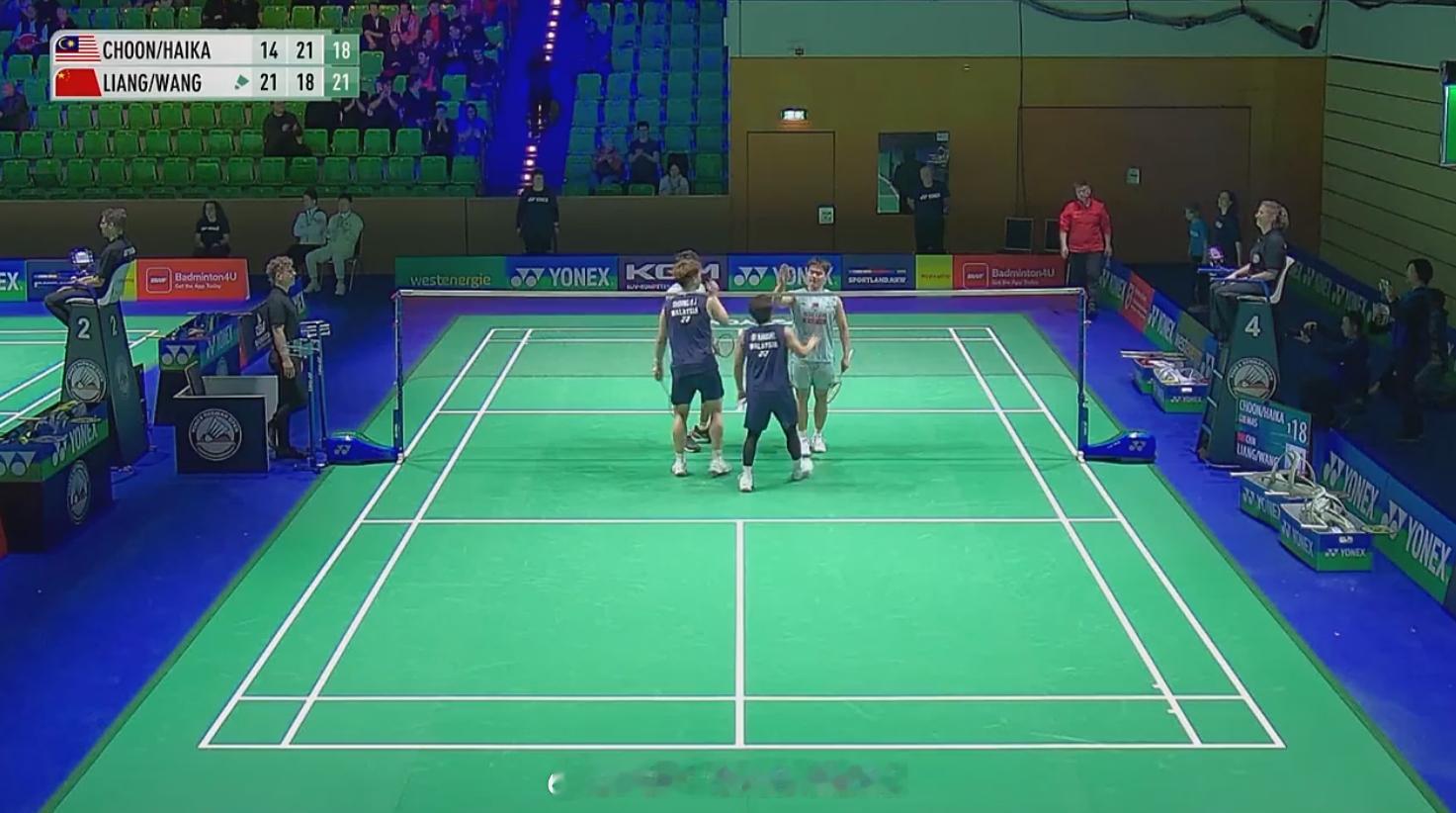 男双 1/16赛 钟鸿健 / 海卡尔 14-21 21-18 18-21 梁伟铿