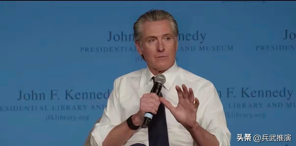 唐纳德·特朗普一心只想破坏。破坏不是力量。

纽森公开批评特朗普，他想靠反对特朗