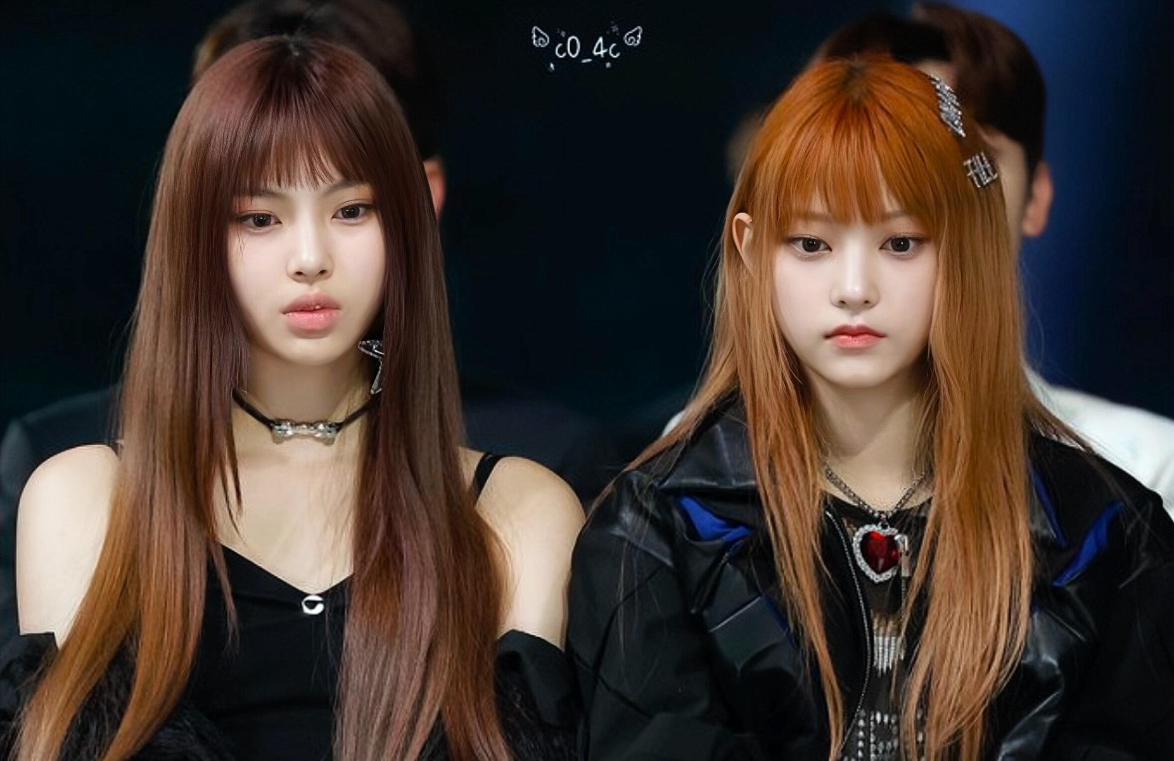 姜海粼和李惠仁同框太养眼了 像一对bjd双子娃娃 最姐的妹和最小的姐😍💕 