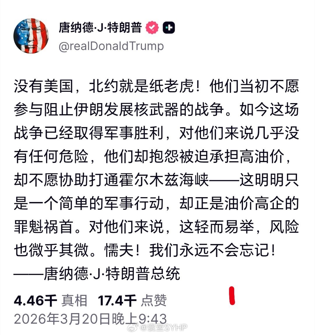 特朗普称北约是纸老虎特朗普：没有美国，北约就是纸老虎！ 