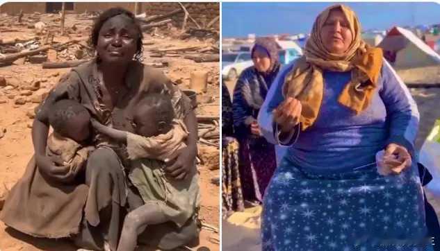 海外新鲜事 说下饥荒：左边是苏丹，右边是加沙 