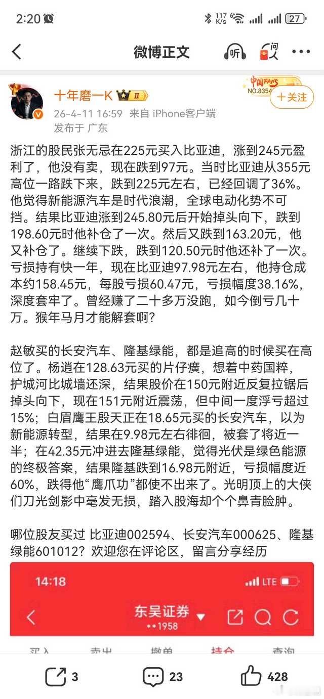 其他我不知道，比亚迪拆股了，如果是225买的，现在是盈利的啊！小米前段时间有一个