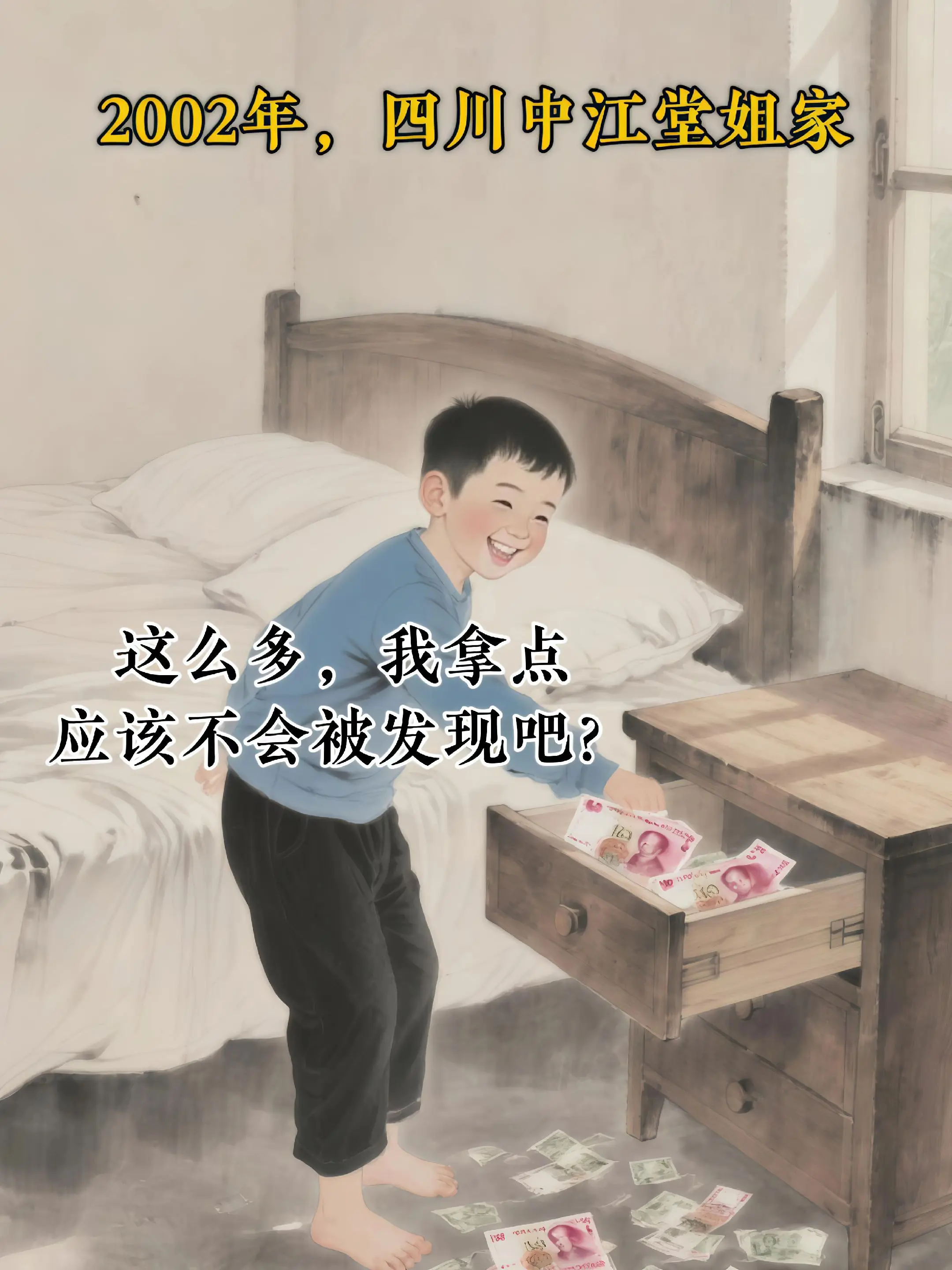 偷堂姐钱怕被告发，心生邪念成大祸。