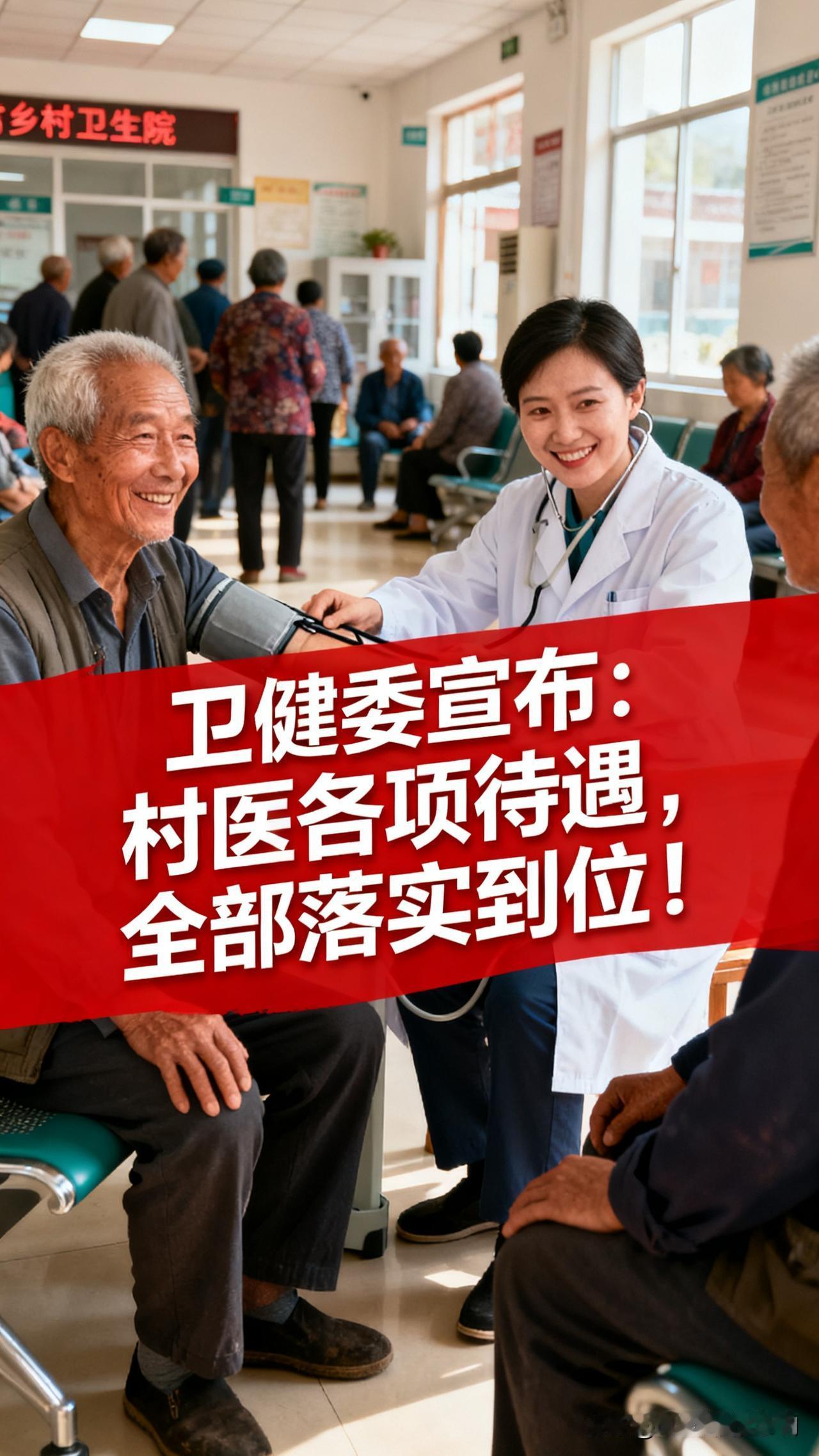 卫健委力推政策落地：村医待遇全保障，乡村健康守门人更安心
 
“以前愁收入、怕养