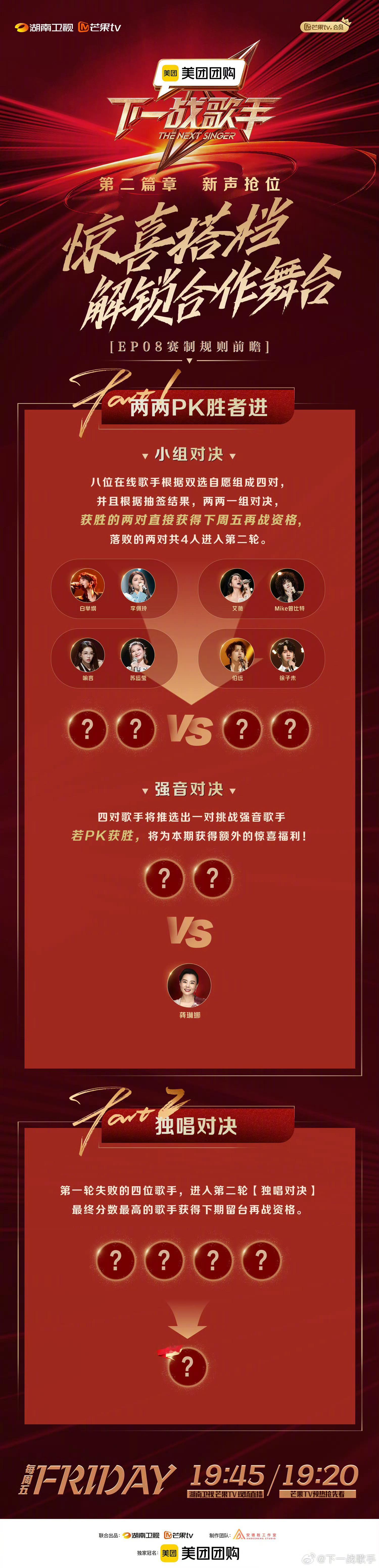 #下一战歌手双人合作赛#《下一战歌手》新赛制来喽[赢牛奶]！哇塞，两人合作解锁合
