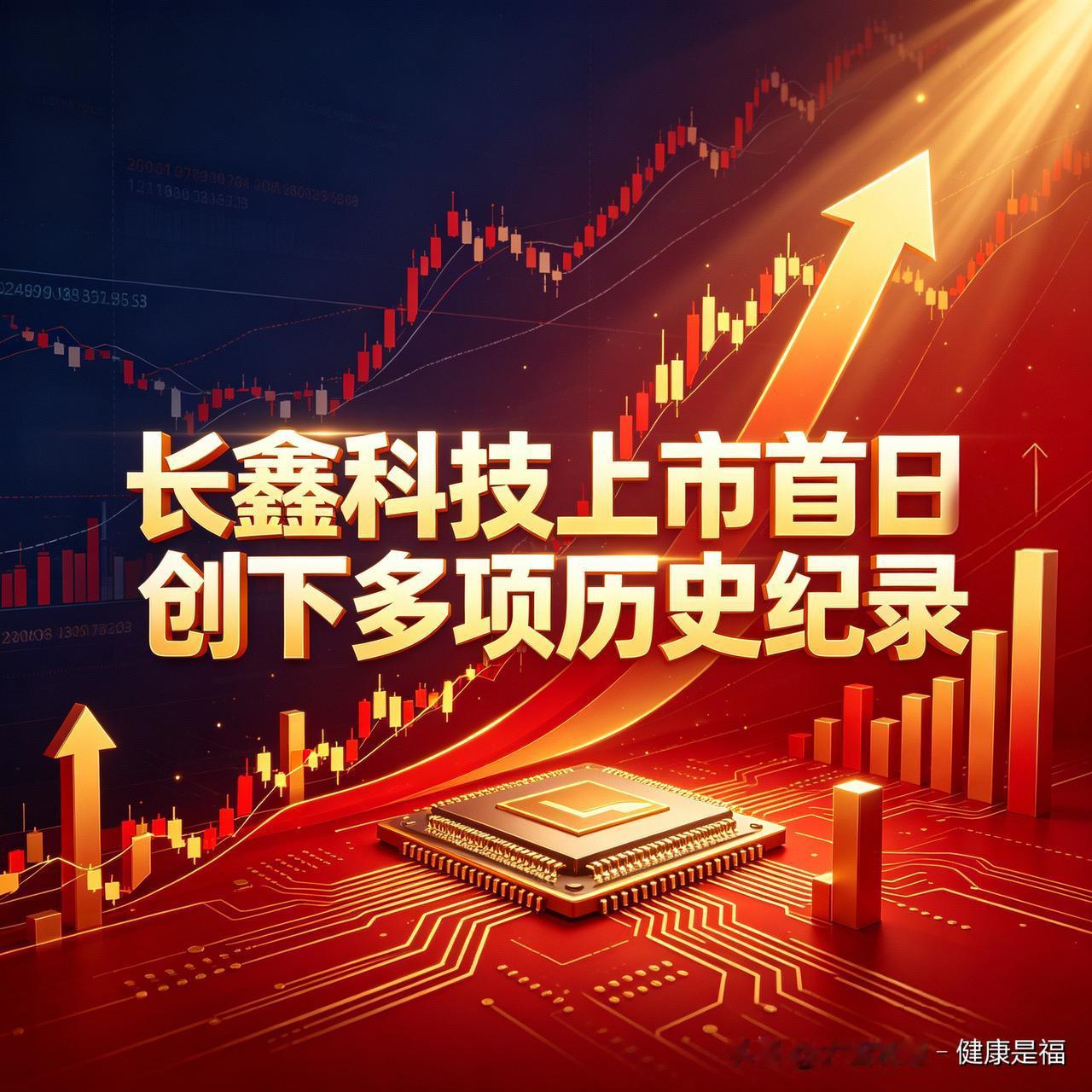 长鑫科技上市首日，创下多项历史纪录。

1. A股市值第一  
首日市值3.28