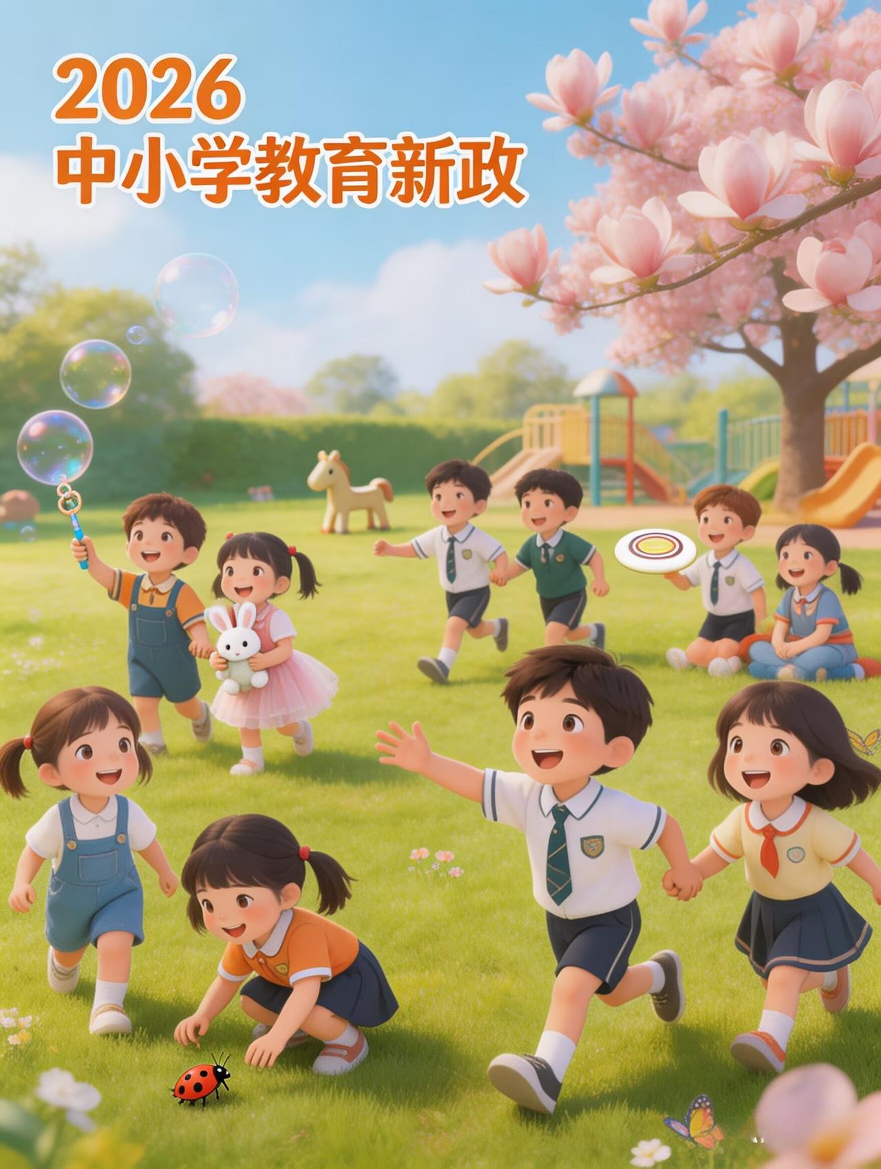 中小学生有福了。
2026年3月1日起，全国中小学和幼儿园的新教育政策正式落地，