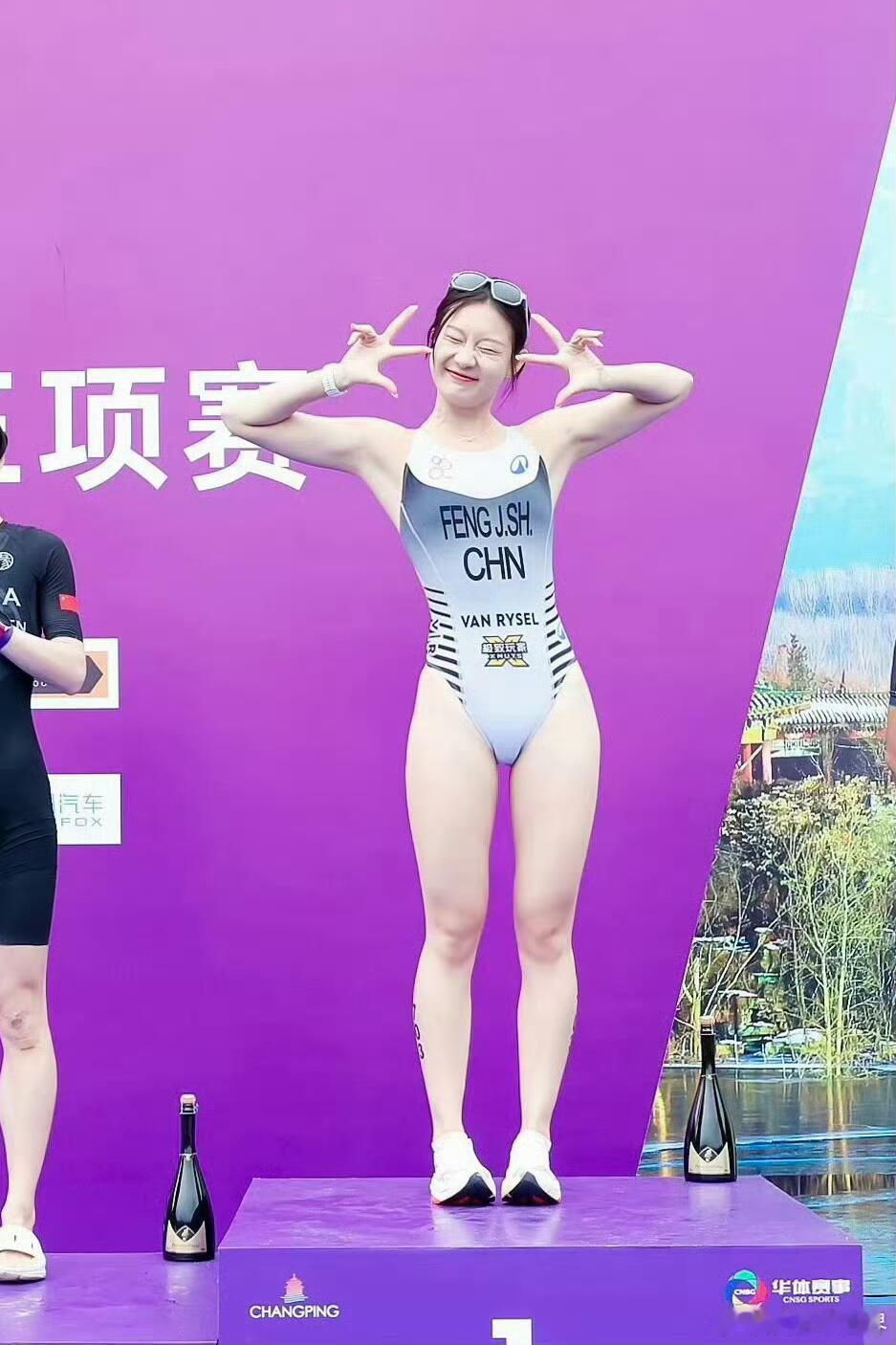 铁人三项目运动员为什么这么白？我国著名铁人三项目运动员冯竟爽，她真是打破了大家对