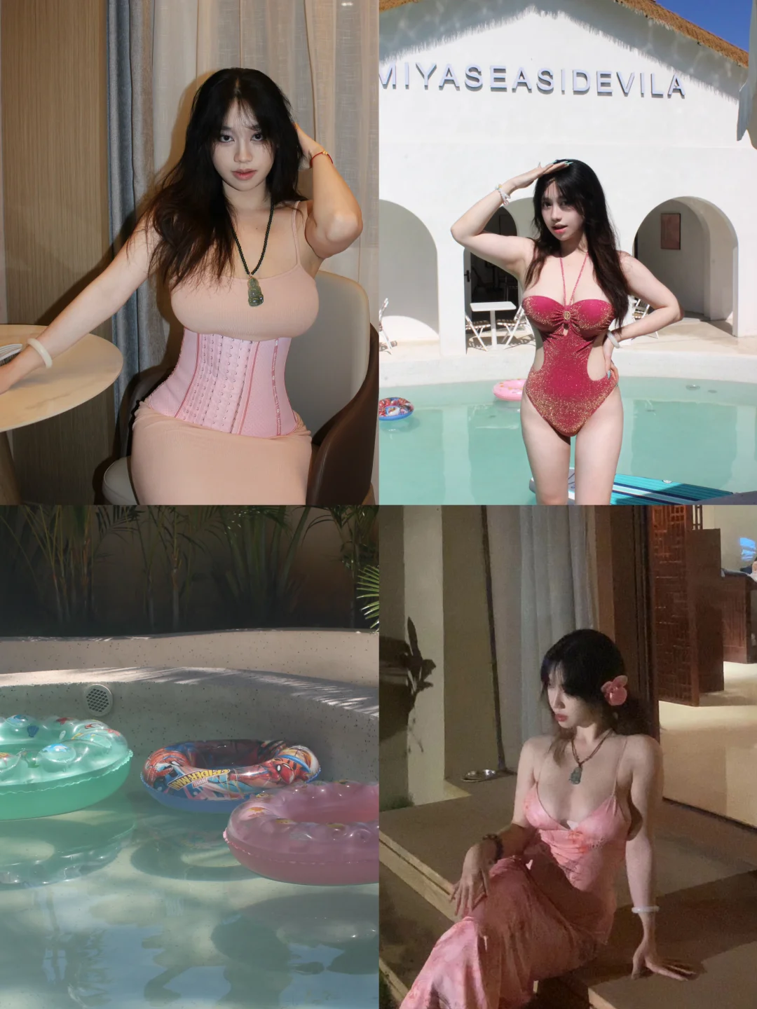 粉红色的海岛假日美学👙💕🌸